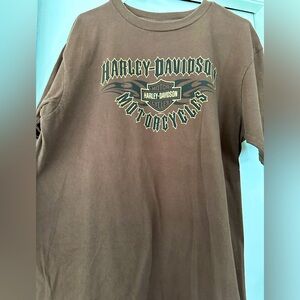Men’s Harley-Davidson Large Brown Cotton Large T-Shirt - Mount McKinley